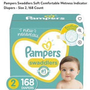 Pampers 168 count diapers never opened